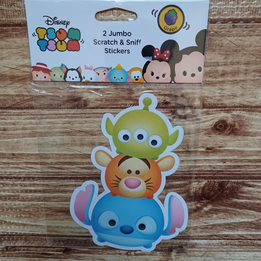 Disney Tsum Tsum Jumbo Stickers Scent Co. Inc Set Mickey Olaf Winnie Pooh Stitch